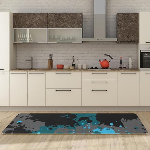 Alfombrilla de cocina de gran resistencia lavable con textura abstracta 3