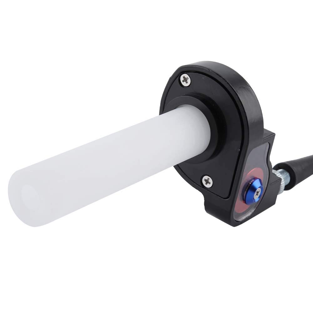 HASMI Poignée D'Accélérateur Moto + Câble Pour Mini Moto 47cc 49cc 2 Temps - Universelle Dirt Bike, Quad, ATV, Poignée Torsadée 3 Niveaux