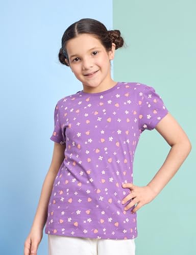 Image of Amazon Brand - Symbol Girls 100% Cotton Graphic Printed Half Sleeves Regular fit T-Shirt