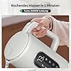 Olvy Elektrischer Wasserkocher 1,7L mit Temperaturkontrolle – Schnellkochender Edelstahl Heißwasserkocher, 2200W, Warmhaltefunktion, Doppelwand-Design (Weiß) #1