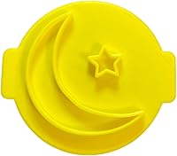 Vista 1 de The Cookie Cutter Hub Moon & Star Embosser No 111 Sello para magdalenas, fondant, arcilla para glaseado, decoración de pasteles