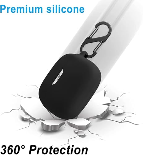 Image of WELCROS Silicone Cover Case with Carbiner Compatible with jbll Wave Beam 2 (2024) (Black, Keychain)