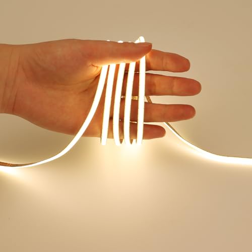 Image of GOMING 5V 5mm Width COB USB LED Strip Natural White 4000K 4M(2pcs x 6.6ft) | USB Powered 400LEDs /M Flexible High Brightness IP20 Not Waterproof LED Tape Lights for DIY Decoration Lighting