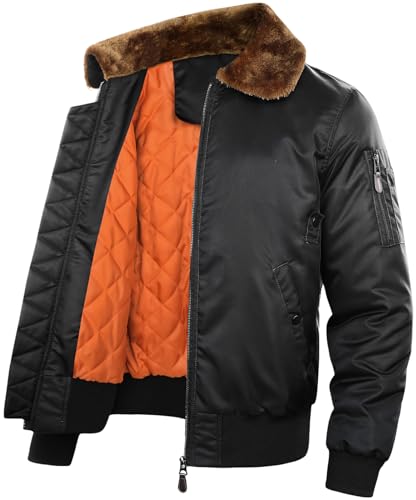 Image of PEGENO Men's Lightweight Bomber Jacket Windproof Jacket Waterproof Nylon Fabric
