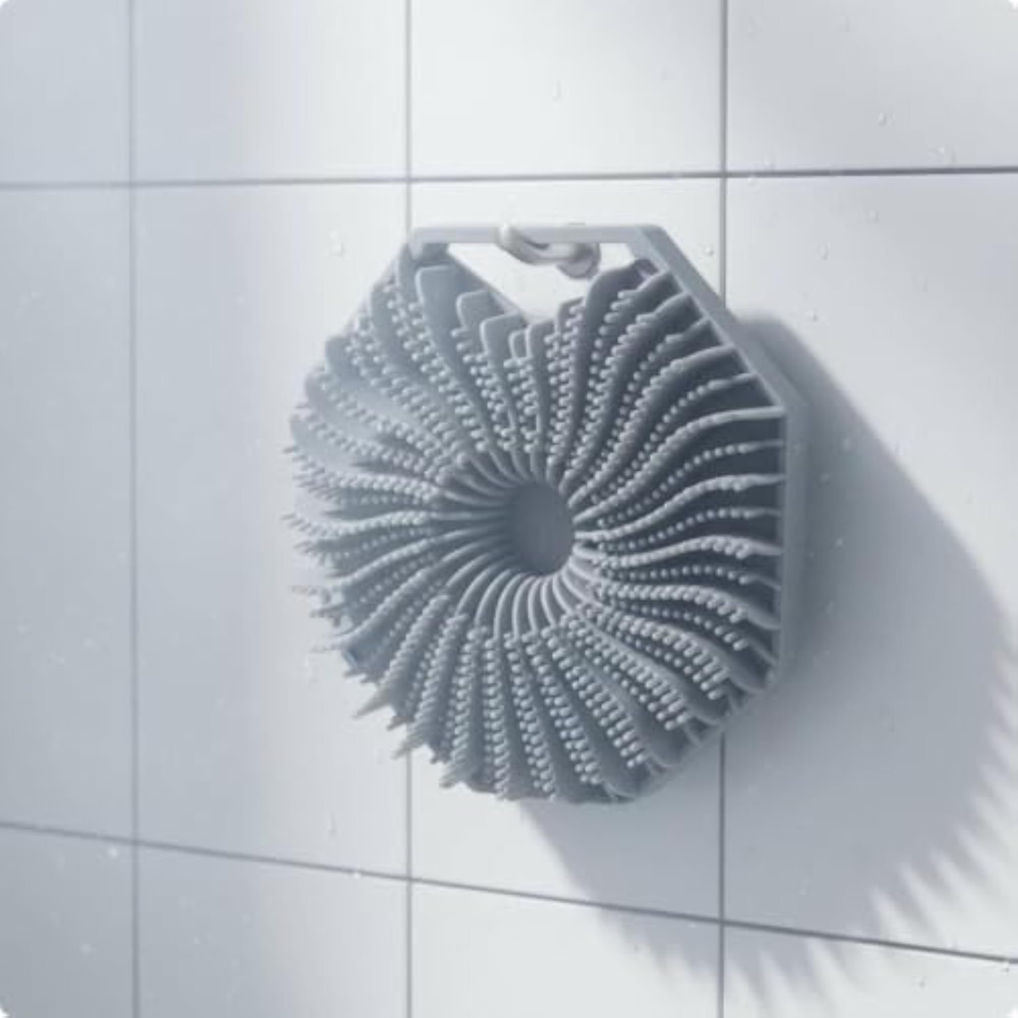 Silicone Exfoliating Hexagonal Scrub Brush, Flexible Bristles
