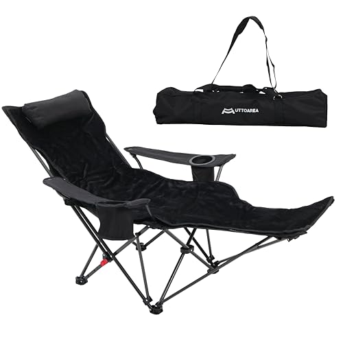 Silla reclinable portátil para camping y lounge UTTOAREA modelo UT202699001WP negra