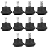 Veemoon 10 Pièces Castors For Desk Chair Replacement With Anti-slip Fixed...