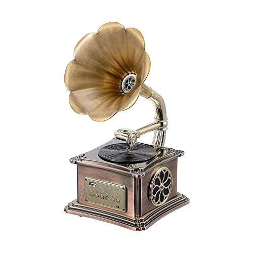 Lecteurs de disques Boîte à Musique Gramophone Rétro Bluetooth Fonction Vintage Turntable Trompette avec Flash USB intégré Dr - Les Beatles, Paul McCartney, John Lennon, RIngo Starr, George Harrison Lecteurs de disques Boîte à Musique Gramophone Rétro Bluetooth Fonction Vintage Turntable Trompette avec Flash USB intégré Dr – Image 4