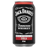 Jack Daniel's Tennessee Whiskey and Cola Mid-Strength 375 ml Premix Cans (Pack Of 24)