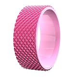 ALYR Roue de Yoga, Pilate Wheel & Strongest Le Plus Confortable Rouleau de Yoga Yoga Parfait Accessoire pour Les maux de Dos, étirements, d'améliorer la flexibilité et Saltos,Pink_32cm