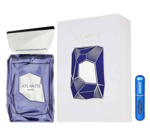 Atlantis Extrait Perfume Árabe Unisex Extrait de Parfum 100ml de Larga Duración, Incluye Atomizador Recargable, Mandarina Sandía Coco Ámbar Gris Cacao, Fragancia Intensa Frutal (Atlantis Extrait)