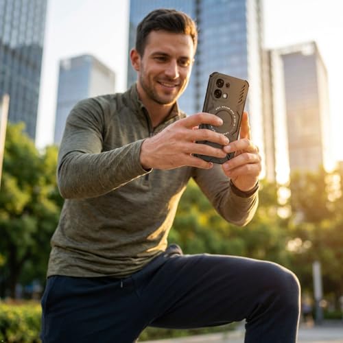 Image of ShieldTech Back Cover Case for Oppo F31 5G | 360 Protection Mobile Phone Case Mag-Safe | Camera Protection | Oppo F31 5+g Back Cover | Oppo F 31 5G - Black TPU+PC