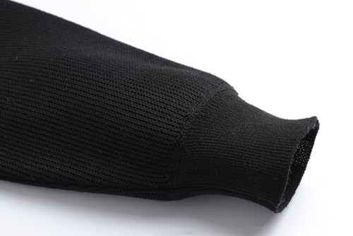 Men's Quarter Zip Sweaters Long Sleeve Fleece Knitted Pullover Casual 1/4 Zip Up Turtleneck Polo Sweatshirts4