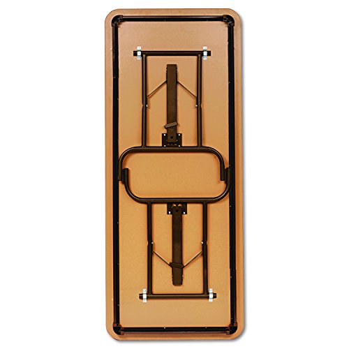 Iceberg Premium Wood Laminate Folding Table, Rectangular, Gray Top, Charcoal Legs, 18" W X 60" L X 29" H,Grey #TOP1