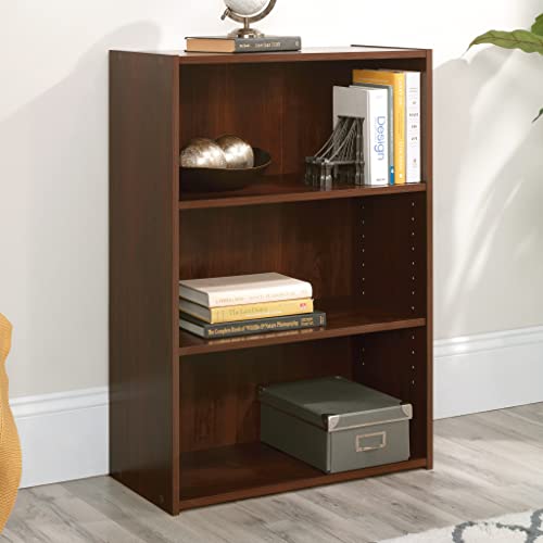 Sauder Beginnings 3-Shelf Bookcase, Bookshelf with Adjustable Storage Shelves, in Brook Cherry finish - Image 3