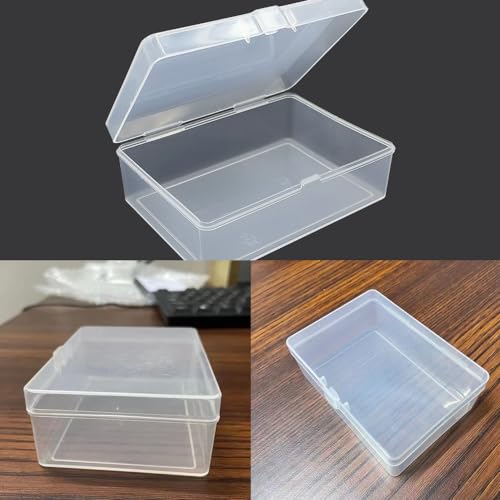 XINGSUI 9 Stück 10 x 7 x 3,5 cm Transparente Plastikbox Klein mit Deckel,Rechteckige Kunststoffbehälter,Bead Storage Containers,für Kunstbedarf, Kleinteile, Perlen, Zubehör