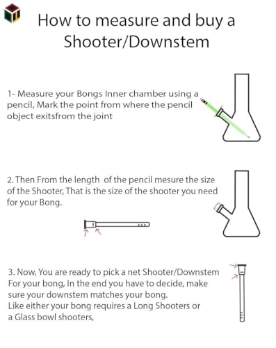 Image of OutonTrip Glass Shooter Bong Accessory | Male Shooter - Pack of 2 | 14.4mm Slider for Waterpipe Bongs