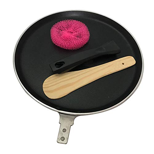 Nonstick Dosa Pan Cookware Pan Dosa Tawa Indian Style Round Griddle Non-Stick Flat Thickness 4 mm Size 11 Inches (Black Color) 2 Gallery Image