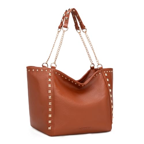 Image of Montana West Large Tote Bag for Women Oversized Shoulder Purses with Chain Handbags