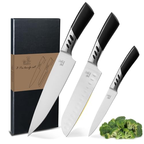 CHUSHIJI 3PCS kitchen knives set,kitchen…