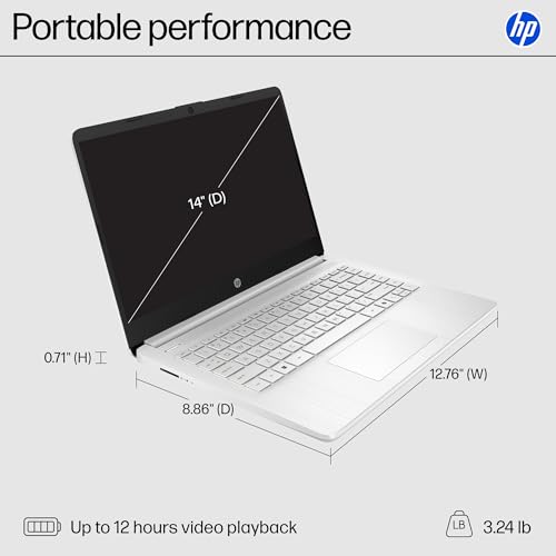 Image of HP 14 inch Laptop, HD Touchscreen Display, Intel Celeron N4500, 4 GB RAM, 64 GB eMMC, Intel UHD Graphics, Windows 11 Home in S Mode, Natural Silver, 14-dq3550nr