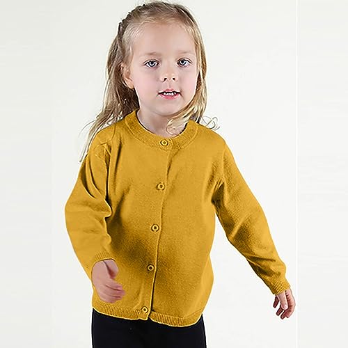 Toddler Girls Fall Clothes Knitted Solid Sweater Cardigan Buttons Coat Tops Kids Girls Casual Winter Clothes3