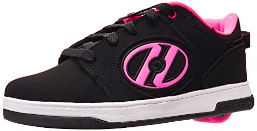 HEELYS Girl's Voyager Tennis Shoe, Black/Pink, 3 M US Big Kid