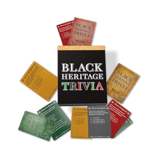Black Heritage Trivia Game African American Culture Card Game for Family Game Night Parties & Gatherings Educational Black-Owned Gift Set