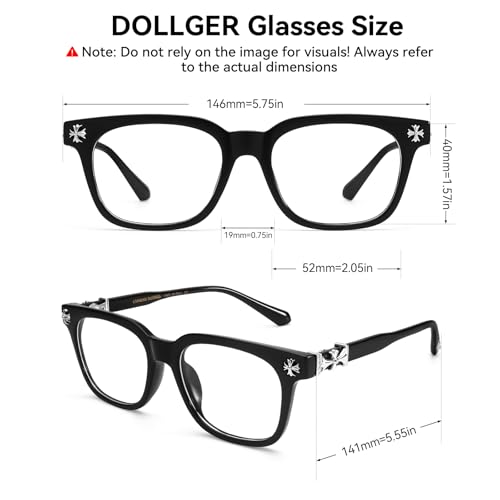 Image of Classic Thick Glasses for Men Women Square Frame Clear Lens Glasses Non Prescription Eyeglasses