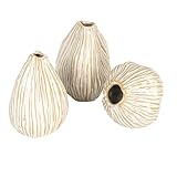 Bloomingville Whispering White Pleated Vase Trio, White