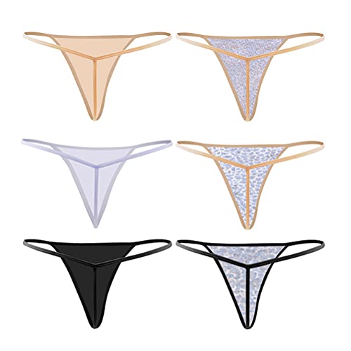 Image of Cotton G-string, Women Panties Simple Thongs Lightweight Multi-Pack G-string&T-back