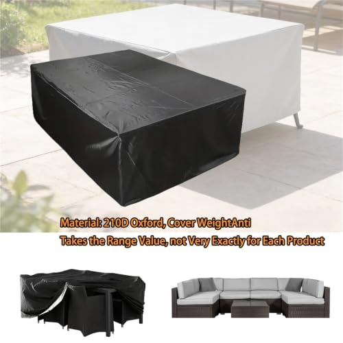 Housse de protection pour meubles d'extérieur argentée pour garder votre table de patio propre
