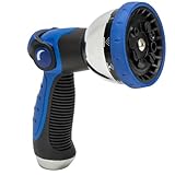 VIKING Hose Nozzle, Garden Hose Nozzle with 10 Spray Patterns, Adjustable Heavy Duty Thumb Control for Washing Car, Watering Plants, Washing Pets, and Home Use