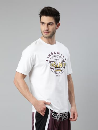 Image of XTEP Playing Big Xball Series Basketball T-Shirt, Skin Friendly Technology, Athletic Elasticity, Silky Material, Printed Pattern, Round Neck, Basketball T-Shirt for Men - Pearl White
