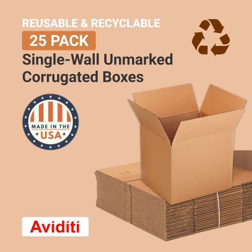Image of BOX USA Shipping Boxes Medium 16 inchL x 14 inchW x 14 inchH 25-Pack - Corrugated Cardboard Box for Moving, Mailing, Packing, Packaging and Storage