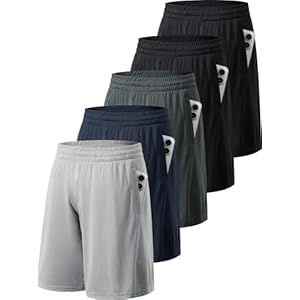 miijoory 3/5 Pack Gym Shorts Men with Pockets,Mens Sports Quick Dry Breathable Shorts for Running Training Activewear
