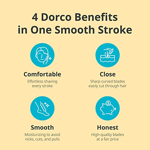 Dorco Eve 5 Disposable Razors For Women For Extra Smooth Shaving (3 Pcs), 5 Curved Blades With Flexible Moisture Bar, Womens Razors For Shaving With Aloe Vera Moisture Bar, Travel Essentials For Women, Portable Razors For Sensitive Skin, Stocking Stuffers #TOP5