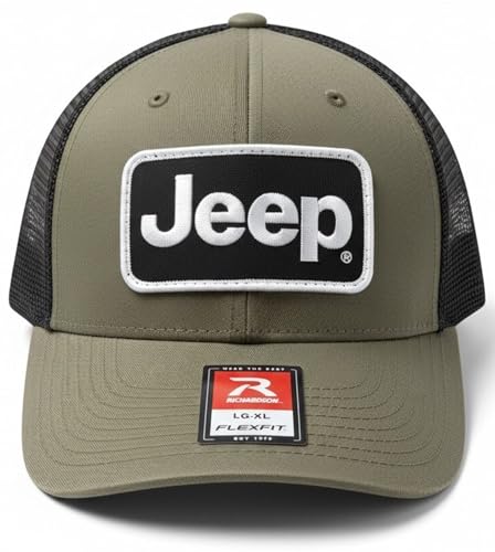 Jeep casquette baseball homme Richardson premium noire stretch Flexifit