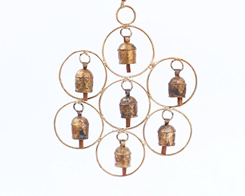 De Kulture Gorra de béisbol funciona circular ghantada Star Crescent ghantada I Pure Bell metal de mano amartillado Feng Shui Wind