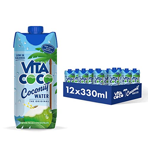Vita Coco - Original Coconut Water 12x330 ml Gluten Free Full Of Vitamin C Good Source Of Potassium Low-Calorie Thirst Quenching Refreshment