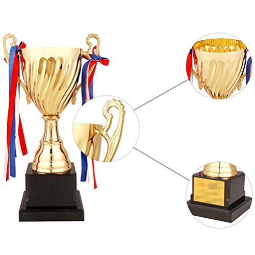 Troféu de jogo de troféu dourado STOBOK para torneios esportivos, competições, 29 cm de altura