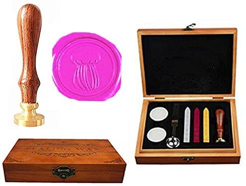 Kit de cachet de cire méduse MNYR, le coffret cadeau idéal en bois pour passionnés