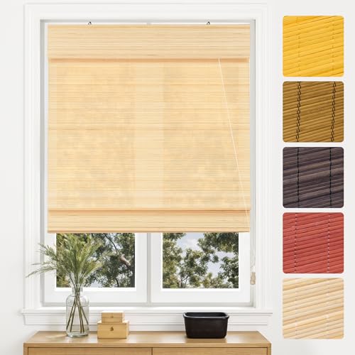 Victoria M. Bambus Raffrollo Sonnenschutz Sichtschutz Rollo...