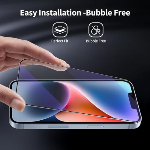 Image of TitanGuard Tempered Glass Screen Protector Guard for iPhone 14 Pro - 9H Hardness, Military Grade, Anti-Static, Easy Installation Kit - 1 PACK