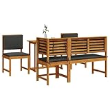 【Dimensions & Caractéristiques détaillées】 Cet ensemble bistro est facile à monter, même pour ceux qui ne sont pas bricoleurs. Chaque pièce montre un grand savoir-faire, avec du bois d'acacia solide et texturé, parfait pour des repas agréables. Chaque composant – assises et surfaces – est conçu pour une utilisation pratique en extérieur, garantissant le confort tout au long des saisons, qu'il fasse frais le matin ou chaud l'après-midi.