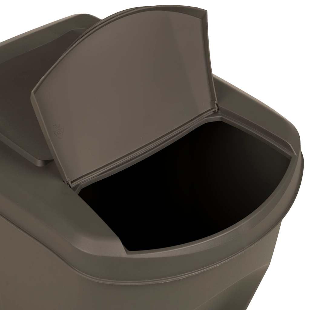 Poubelle empilable 3 pièces Gris 75 L Polypropylène