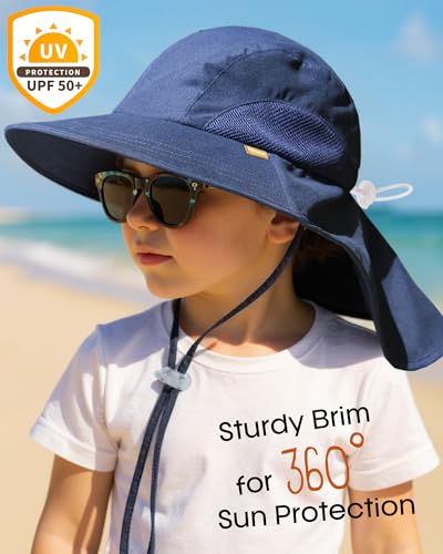 FURTALK Toddler Kids Sun Hat UPF 50+ Sun Protective Bucket Hat for Baby Summer Beach Hats2