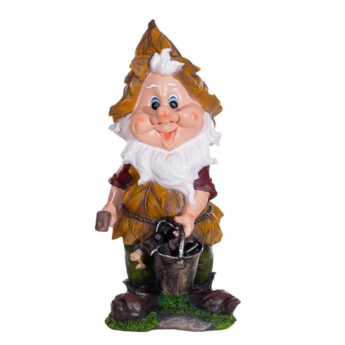 Birendy Zwerg 14198-3 Gartenzwerg mit Eimer, Extra Groß 55cm...