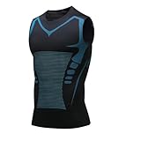  HNSWXW Chemise de Compression, Chemise, Chemise sans Manches façonnante ionique, Gilet sans Manches façonnant pour Hommes (Shape-T,M)