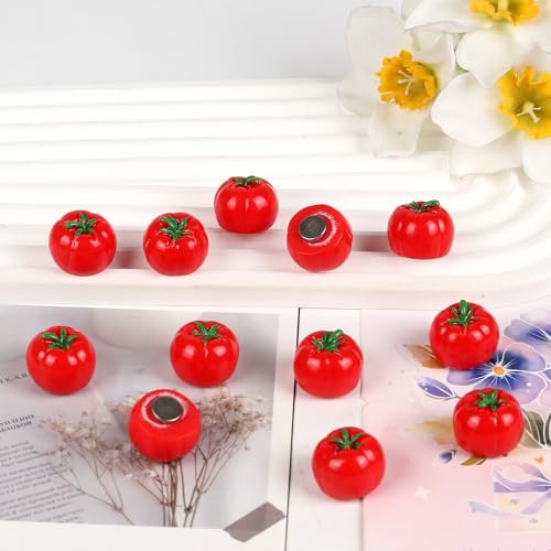 Imanes Decorativos Tomates Mini 12 piezas miniatura 7